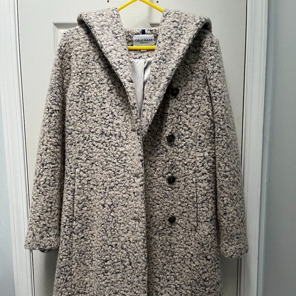 Cole Haan Coat Wool Winter Dress Peacoat Size 10 - Picture 2 of 8